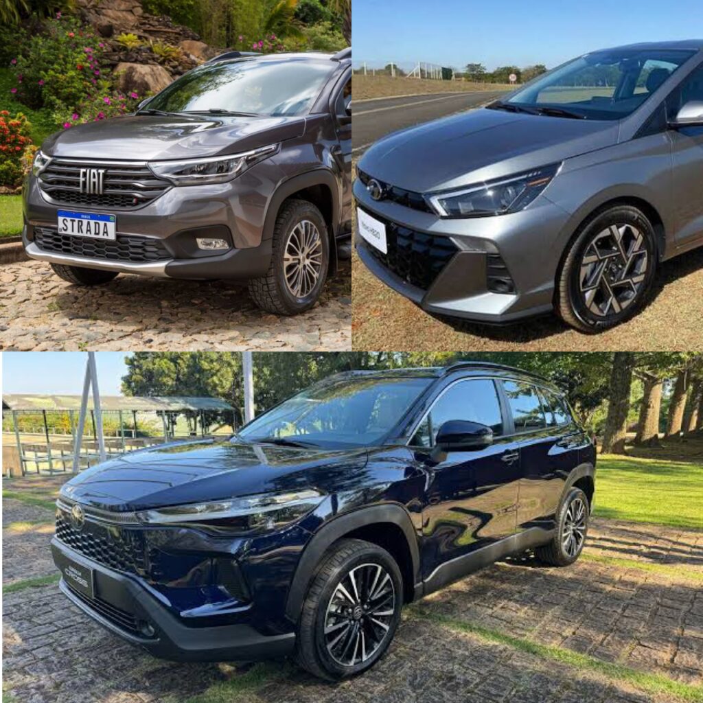 Strada, Creta e Corolla Cross são os mais vendidos nos principais segmentos em julho